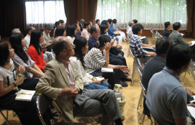 講演はテレ玉、埼玉新聞の取材も。